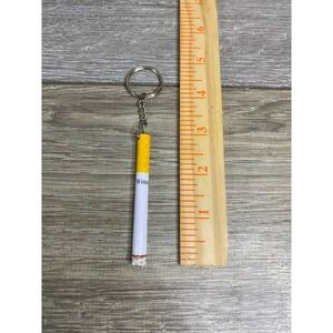 Winston Cigarette Keychain Realistic Lit Tip Novelty Tobacco Retro Accessory